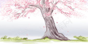 千库网桃花模板 文艺创作的清新灵感之源